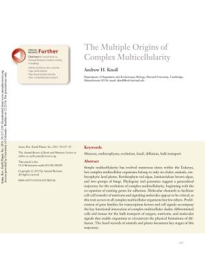 The Multiple Origins of Complex Multicellularity