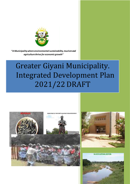 Greater Giyani Municipality. Integrated Development Plan 2021/22 DRAFT
