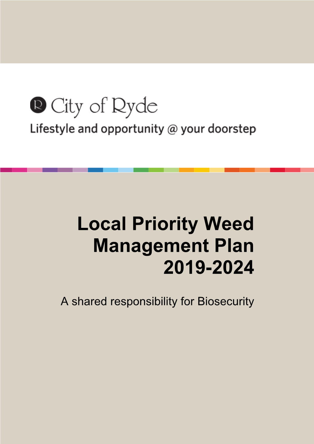 Local Priority Weed Management Plan 2019-2024