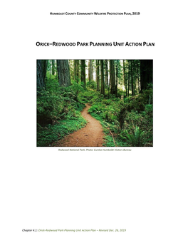 Orick–Redwood Park Planning Unit Action Plan