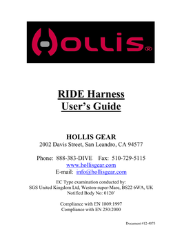 RIDE Harness User's Guide