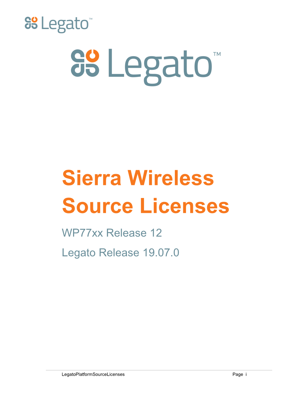 Sierra Wireless Source Licenses Wp77xx Release 12 Legato Release 19.07.0