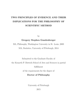 Two Principles of Evidence and Their Implications for the Philosophy of Scientific Method