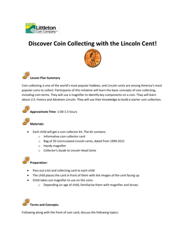 Discover Coin Collecting with the Lincoln Cent!