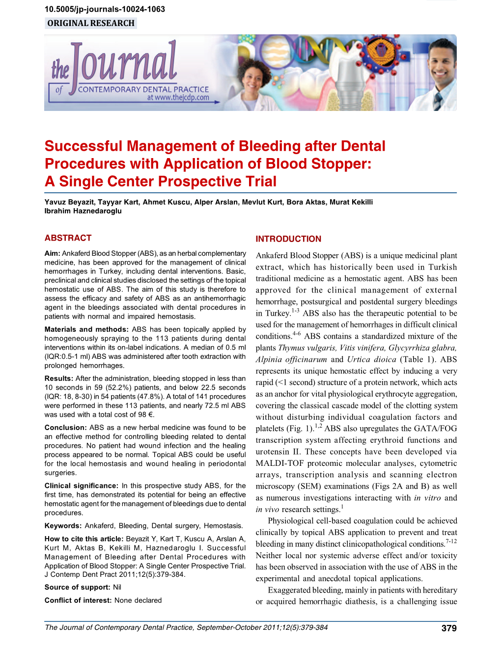 Successful Management of Bleeding After Dental Procedures with Application of Blood Stopper