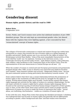 Gendering Dissent