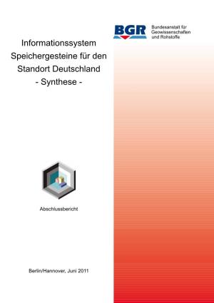 Informationssystem Speichergesteine Für Den Standort Deutschland - Synthese