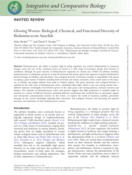 Integrative and Comparative Biology Integrative and Comparative Biology, Volume 57, Number 1, Pp