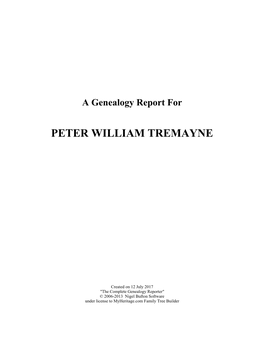Peter William Tremayne