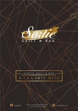 A La Carte Menu