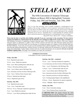 2000 Convention Bulletin