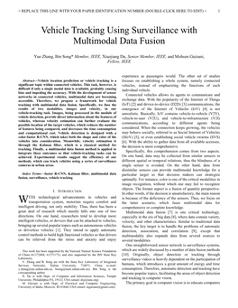 Vehicle Tracking Using Surveillance with Multimodal Data Fusion