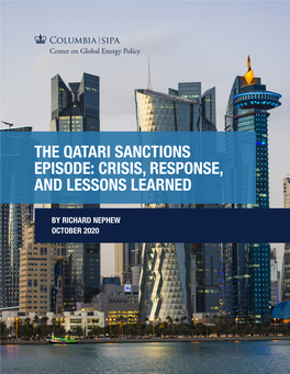 The Qatari Sanctions Episode: Crisis, Response, and Lessons Learned