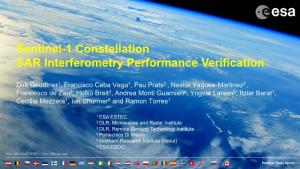 Sentinel-1 Constellation SAR Interferometry Performance Verification