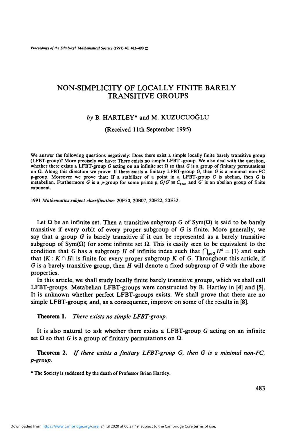 Non-Simplicity of Locally Finite Barely Transitive Groups