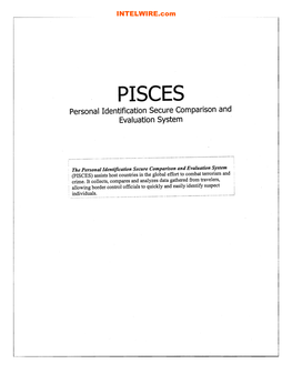 PISCES Personal Identification Secure Comparison and Evaluation System