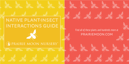 Native Plant-Insect Interactions Guide