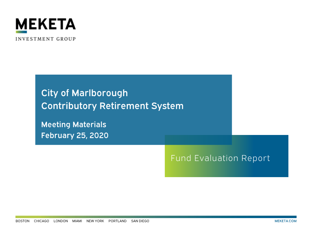 City of Marlborough Contributory Retirement System