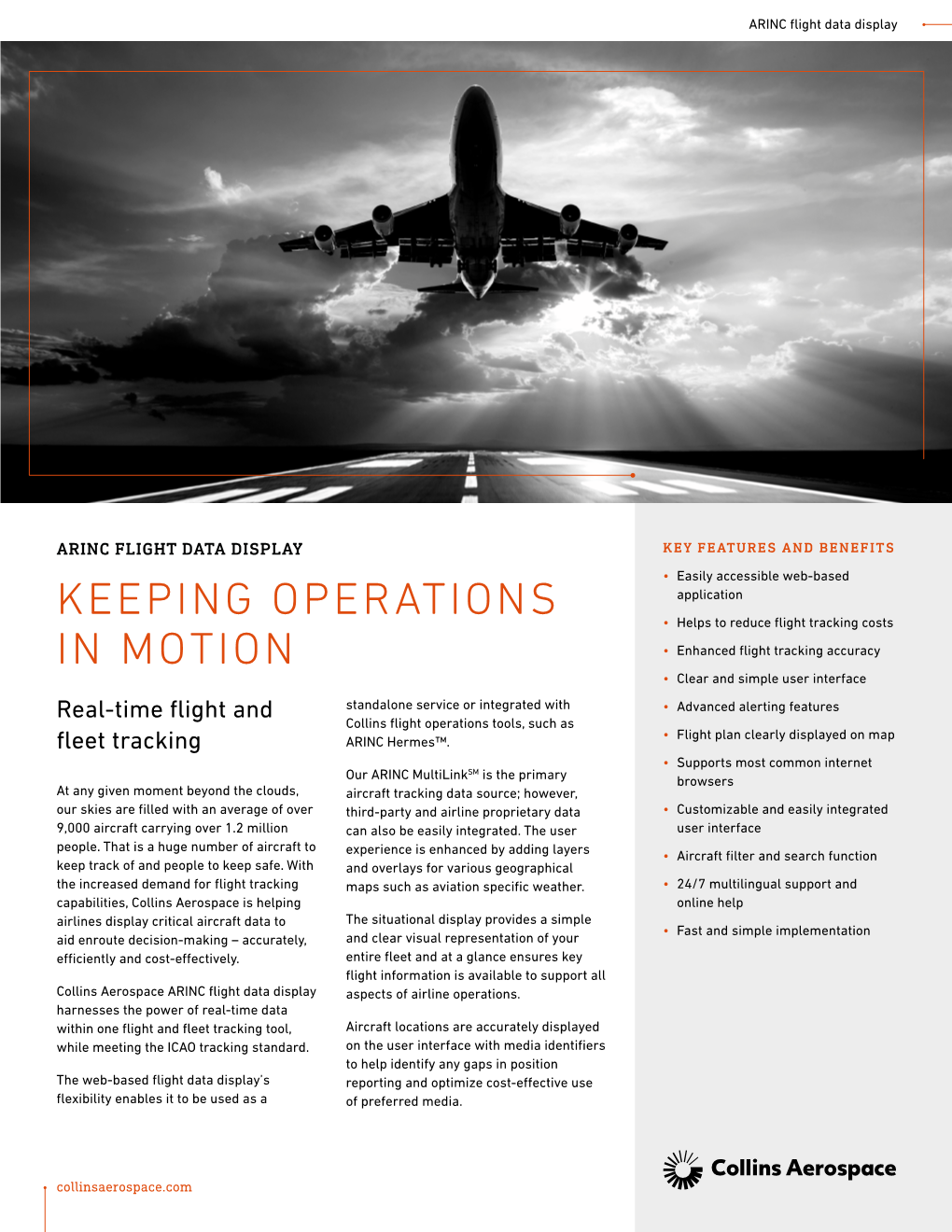 ARINC Flight Data Display Data Sheet