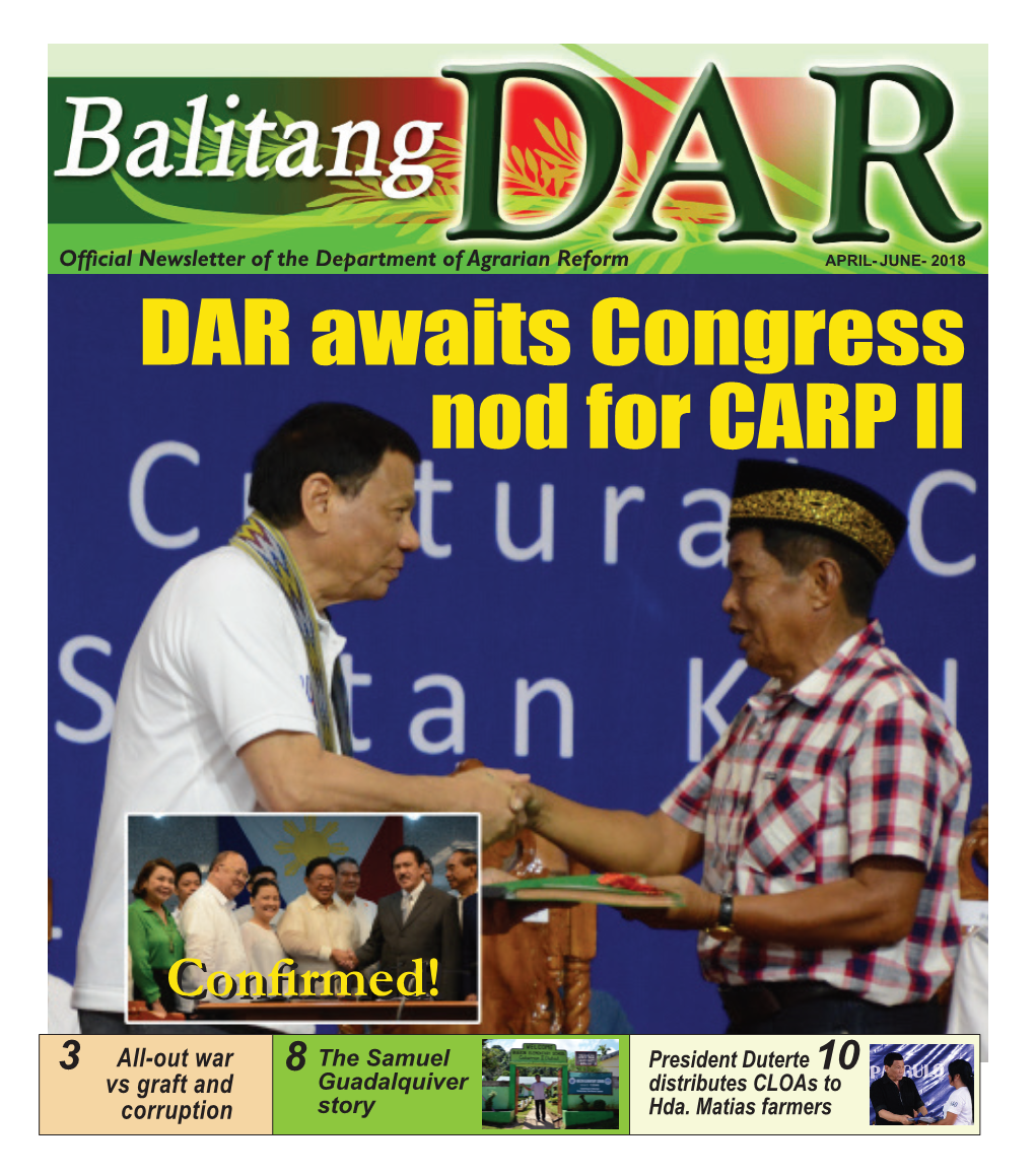 DAR Awaits Congress Nod for CARP II