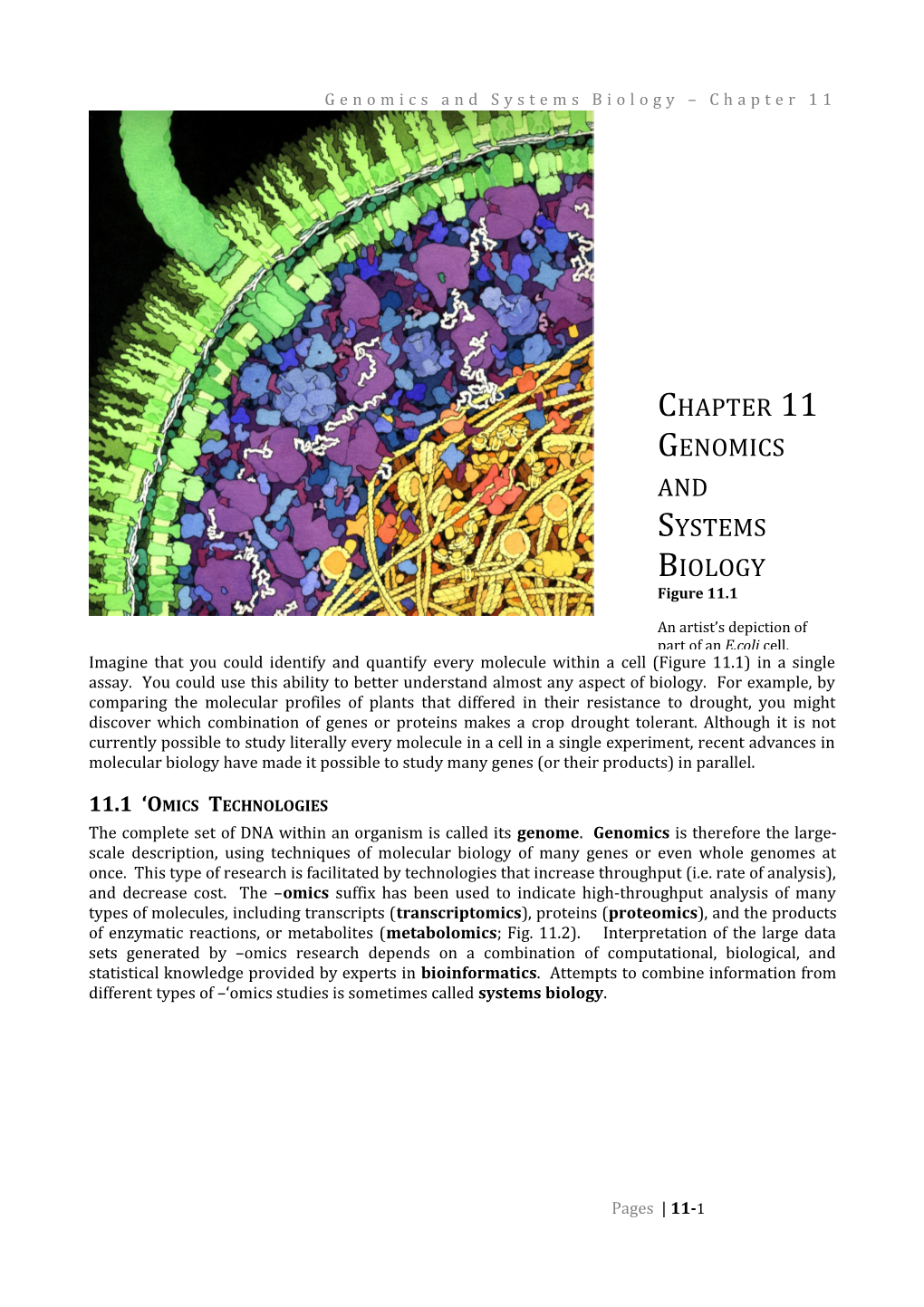 Chapter 11 Genomics and Systems Biology