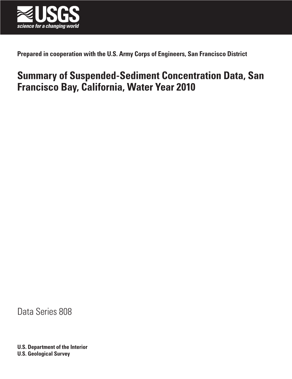 Summary of Suspended-Sediment Concentration Data, San Francisco Bay, California, Water Year 2010