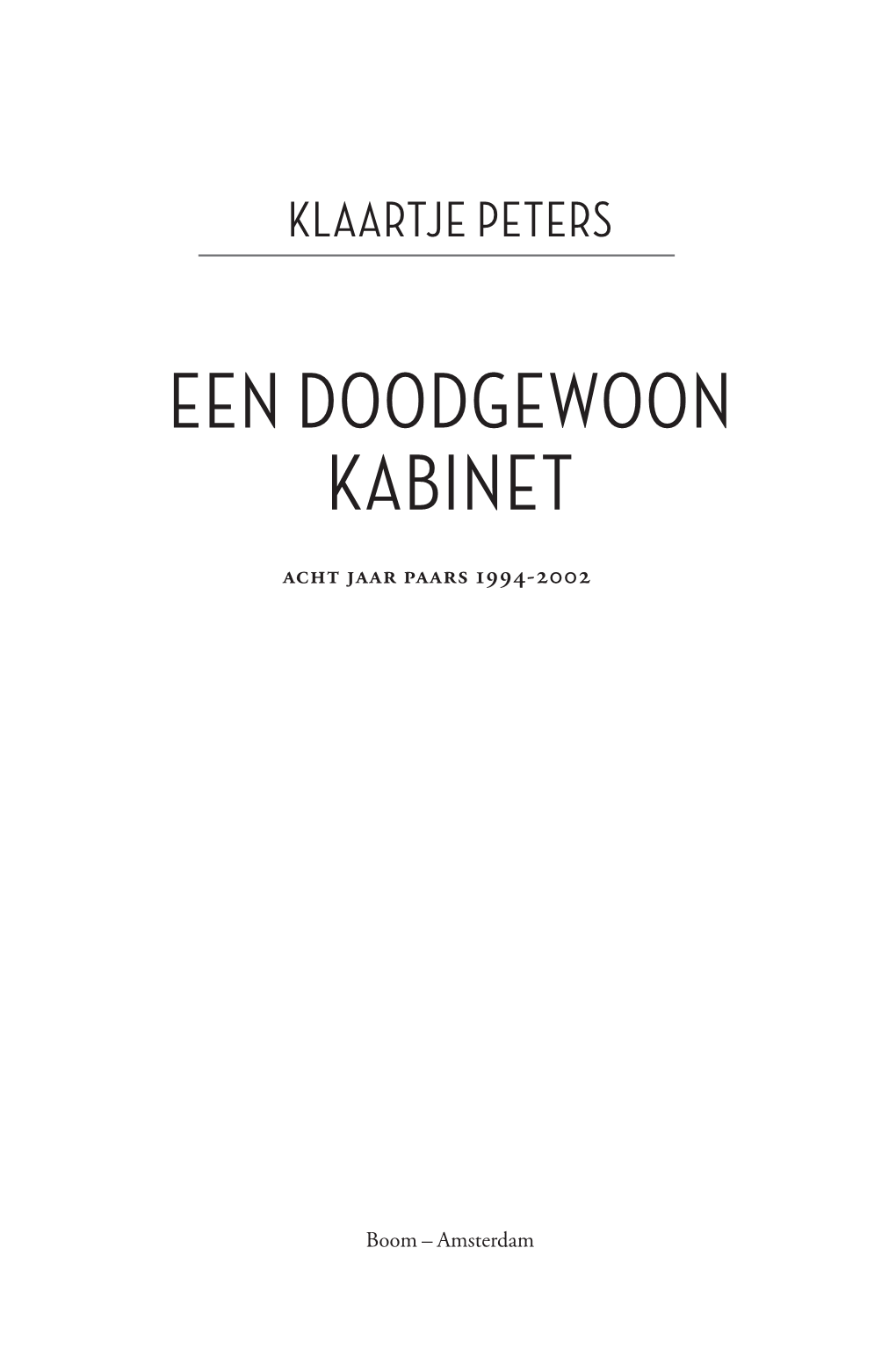 Een Doodgewoon Kabinet