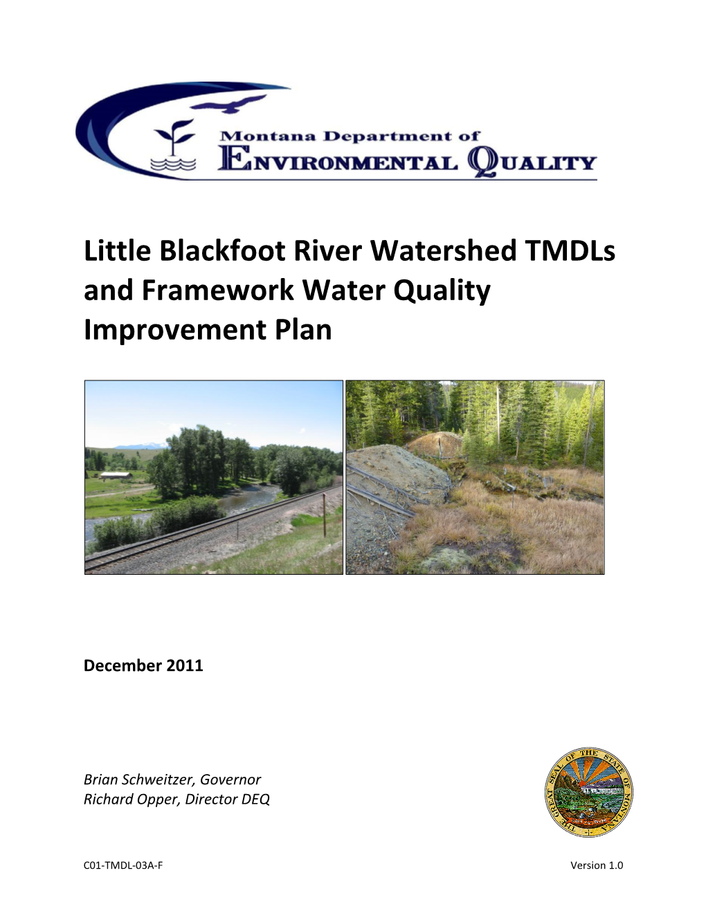Little Blackfoot River Watershed Tmdls and Framework Water Quality Improvement Plan