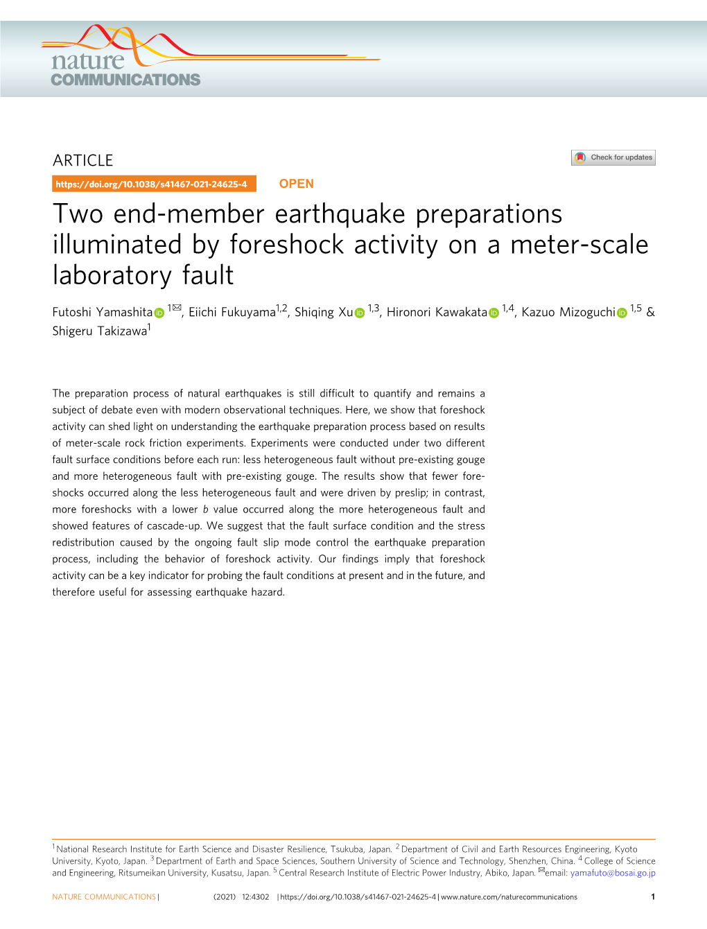 Two End-Member Earthquake Preparations Illuminated By