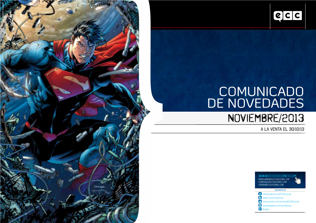 Comunicado De Novedades Noviembre/2013 a La Venta El 30/10/13