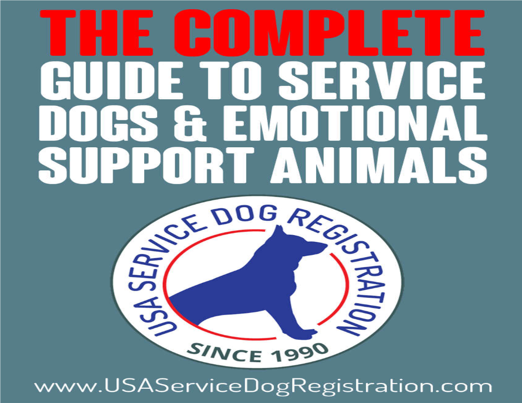 The Complete Guide to Service Dogs & Emotional Support Animals