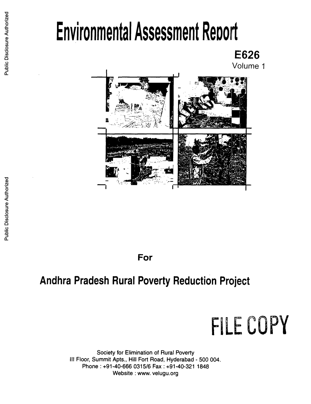 Environmental Assessment Redoo E626 Volume 1 Public Disclosure Authorized Public Disclosure Authorized Public Disclosure Authorized