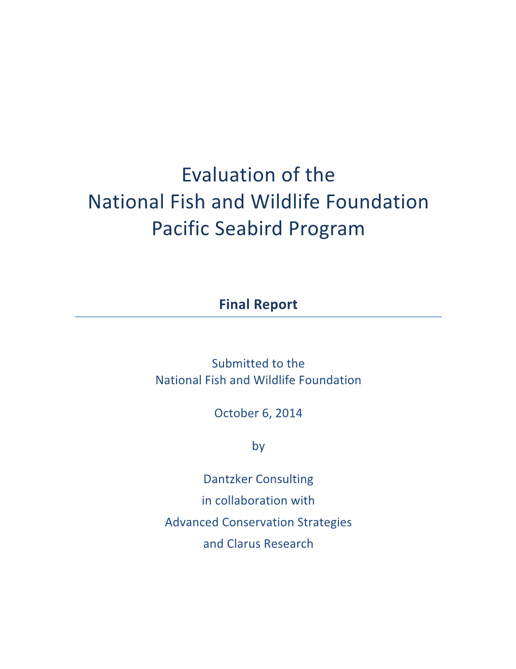 Evaluation*Of*The*! National