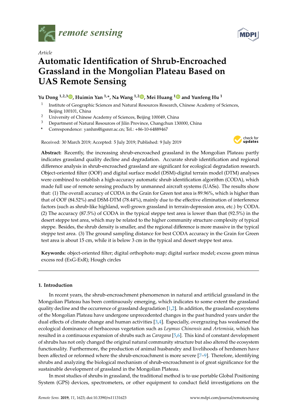 Automatic Identification of Shrub-Encroached Grassland in The