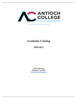 Academic Catalog