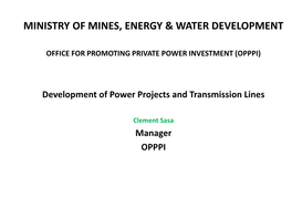 Ministry of Mines, Energy & Water Development