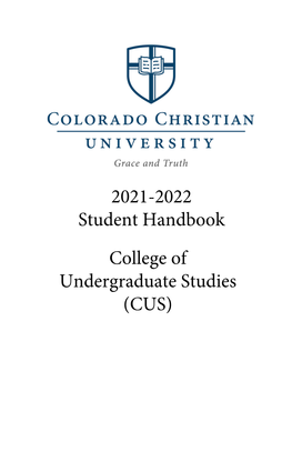2021-2022 Student Handbook College of Undergraduate Studies