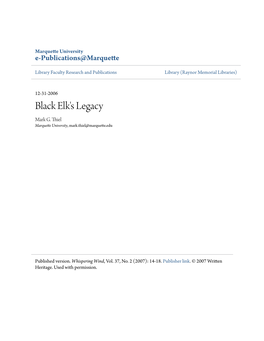 Black Elk's Legacy Mark G