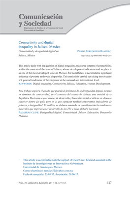 Connectivity and Digital Inequality in Jalisco, Mexico