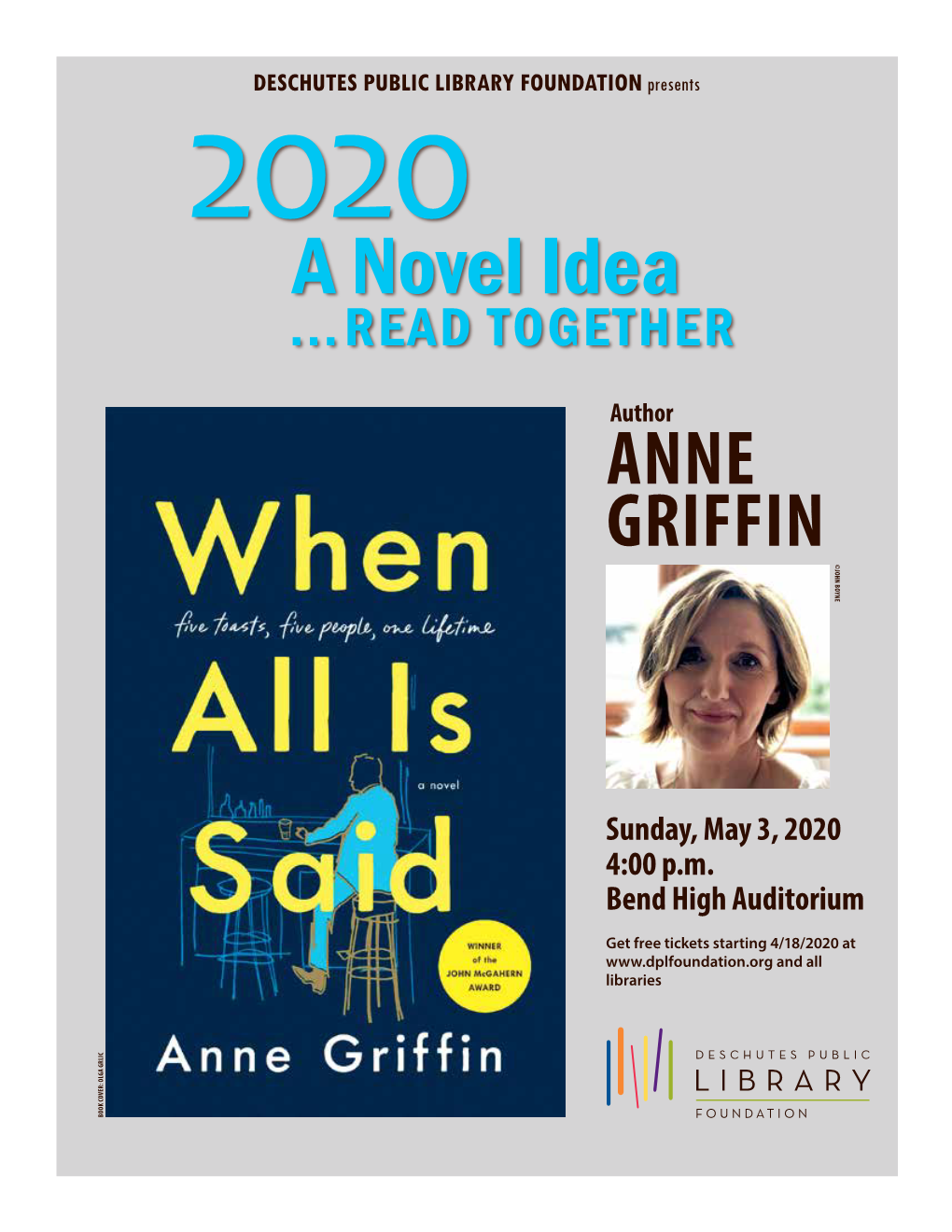 ANNE GRIFFIN Sunday, May 3, 2020 May Sunday, 4:00 P.M