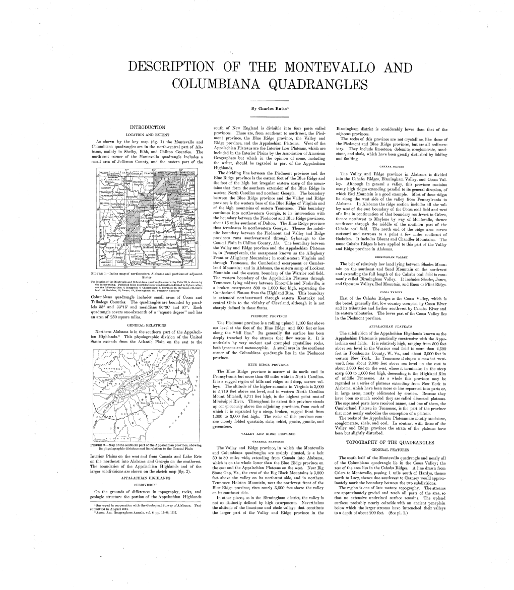 Description of the Montevallo And