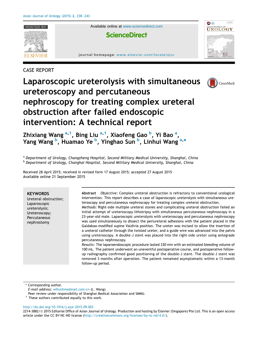 Laparoscopic Ureterolysis with Simultaneous Ureteroscopy And