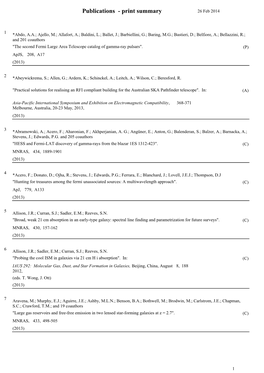 Publications - Print Summary 26 Feb 2014