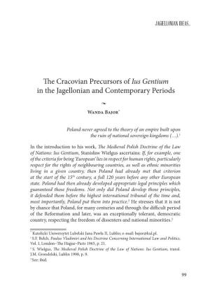 The Cracovian Precursors of Ius Gentium in the Jagellonian And