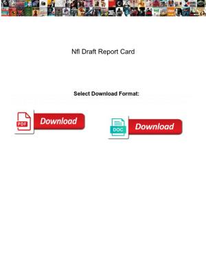 Nfl Draft Report Card