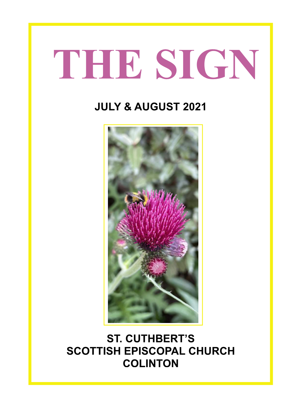 July & August 2021 St. Cuthbert's Scottish Episcopal