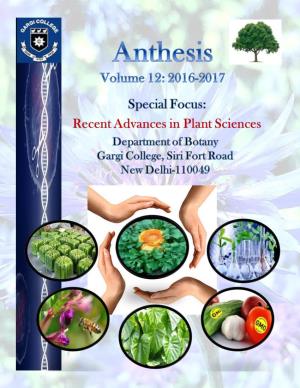 Anthesis Volume 12:2016-17