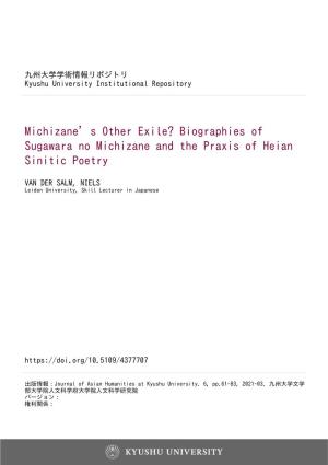 Biographies of Sugawara No Michizane and the Praxis of Heian Sinitic Poetry