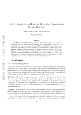 AW [1]-Completeness Result for Generalized Permutation Pattern