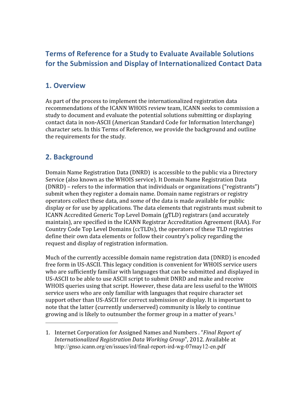 3 July TOR for Feasibility Study